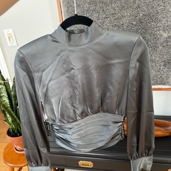 Babaton Satin Aritzia Blouse, BNWT - Picture 4 of 7